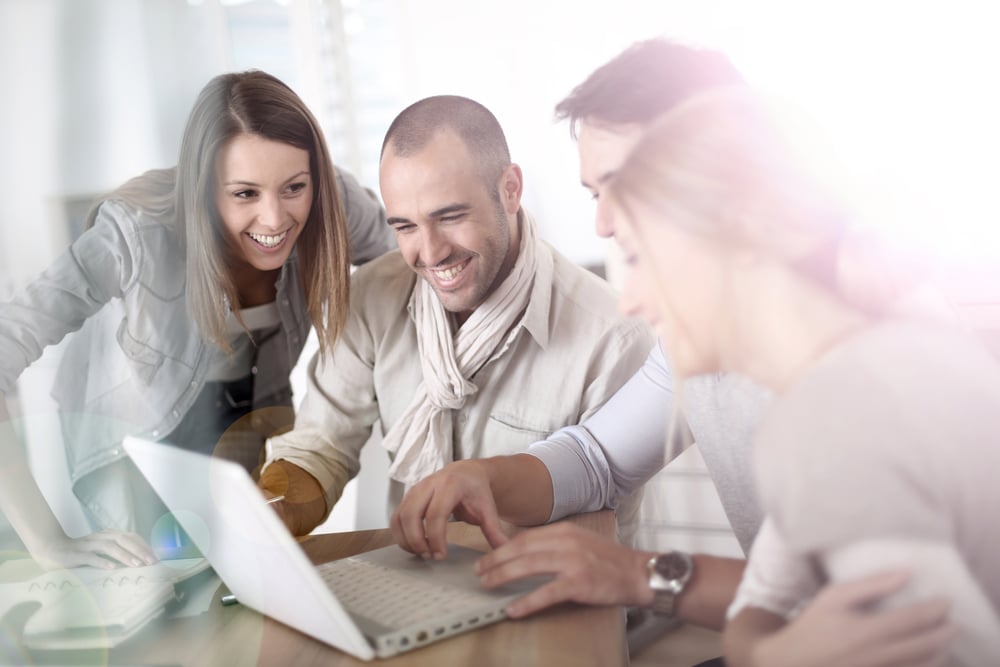 Group of young people in business meeting